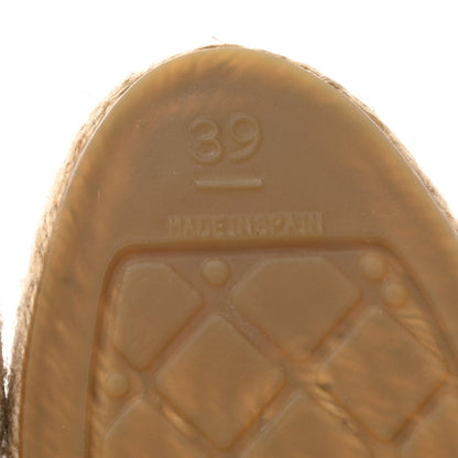 Chanel Laminated Goatskin CC Espadrilles 39 Silver 7 of 7