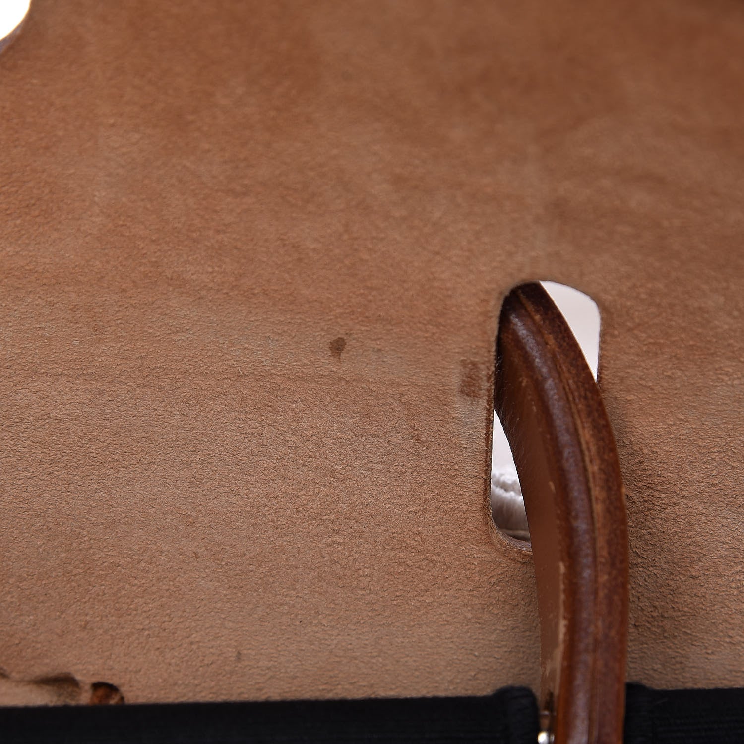 Hermes Toile Vache Calfskin Herbag 30 PM Black Natural 13 of 34