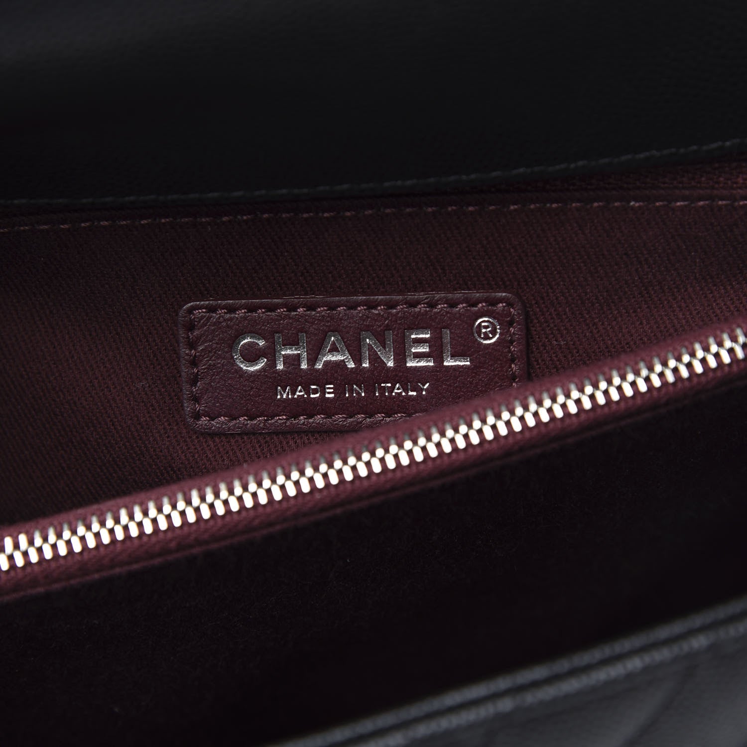 Chanel Caviar Chevron Quilted Medium Coco Handle Flap Black 8 of 13