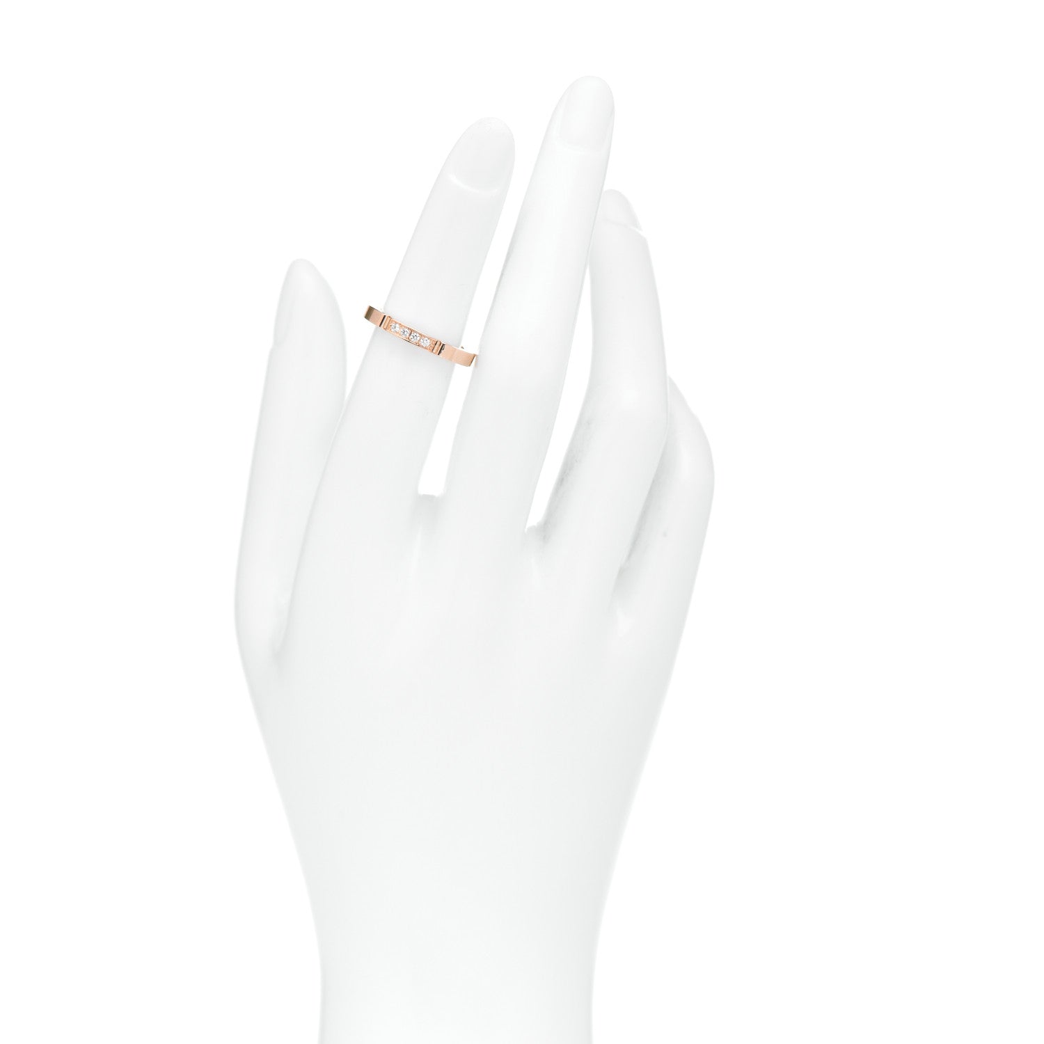 Cartier 18K Pink Gold Diamond Maillon Panthere Wedding Band Ring 49 5 2 of 5
