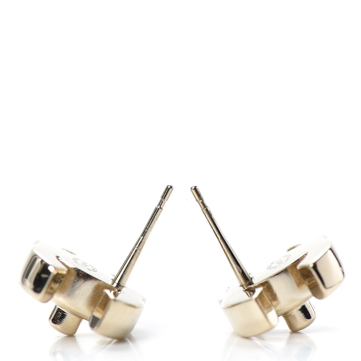 Metal CC Turnlock Earrings Gold