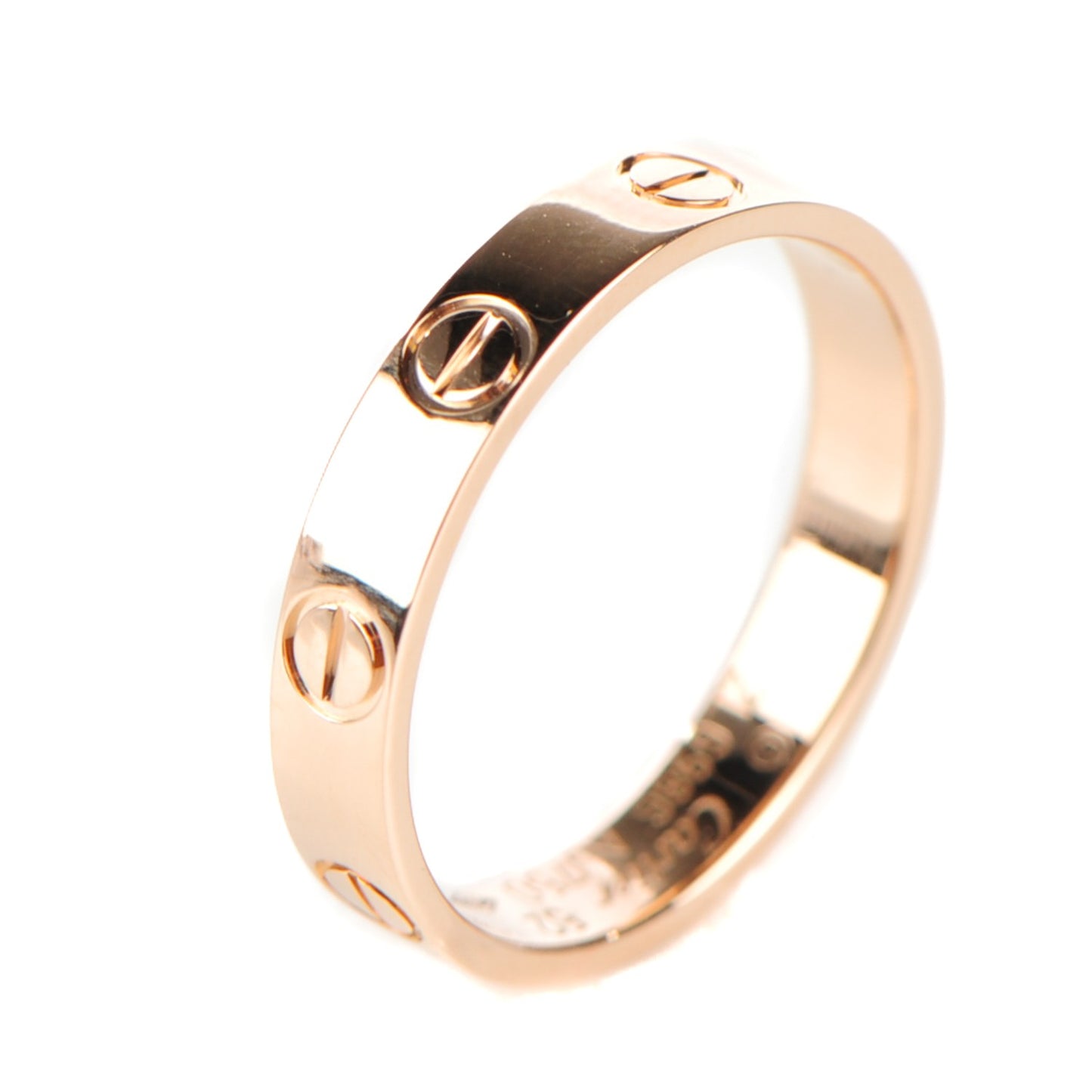 18K Pink Gold 4mm LOVE Wedding Band Ring 52 6
