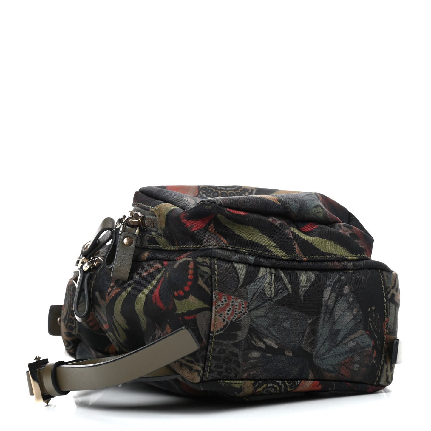 Nylon Camubutterfly Mini Rockstud Backpack Multicolor