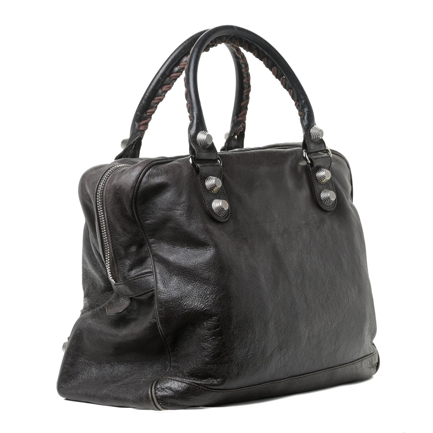 Balenciaga Agneau Giant 12 Silver Hardware Office Tote Charbon 6 of 26