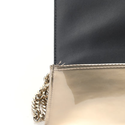 Christian Dior Metallic Patent Micro-Cannage Diorama Wallet on Chain Pouch Gold 14 of 14