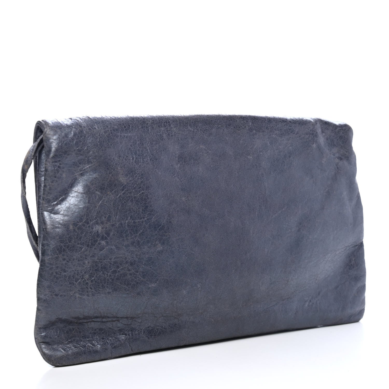 Balenciaga Agneau Classic Hardware Envelope Clutch Gris Hematite 2 of 4