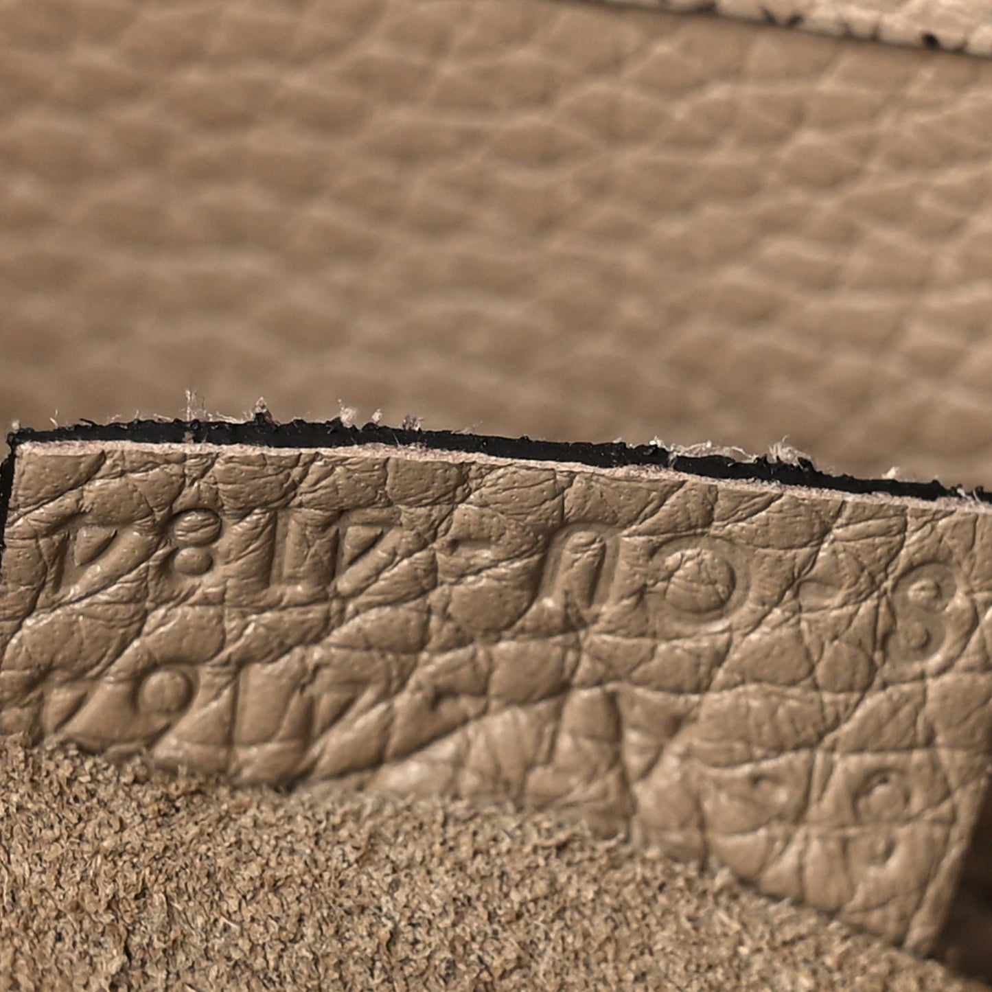 Drummed Calfskin Micro Luggage Dune