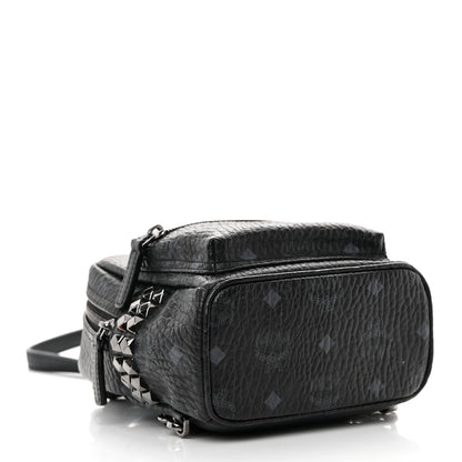 MCM Visetos Side Stud X-Mini Stark Bebe Boo Backpack Black 4 of 22