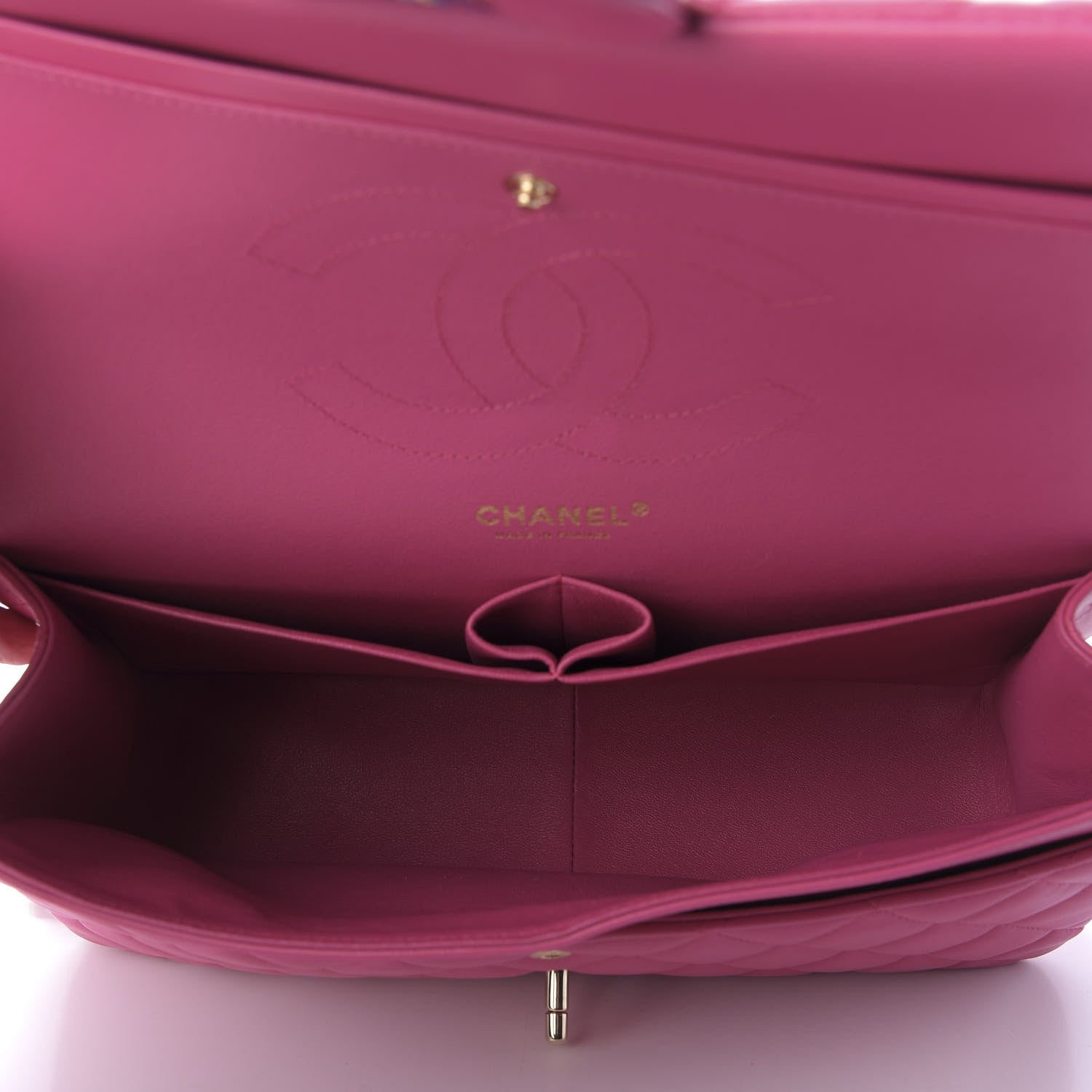 Chanel Lambskin Quilted Jumbo Double Flap Fuchsia 5 of 10