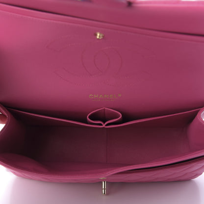 Chanel Lambskin Quilted Jumbo Double Flap Fuchsia 5 of 10