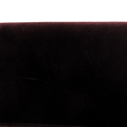 Saint Laurent Velvet Crystal Monogram Kate Tassel Shoulder Bag Burgundy 4 of 4