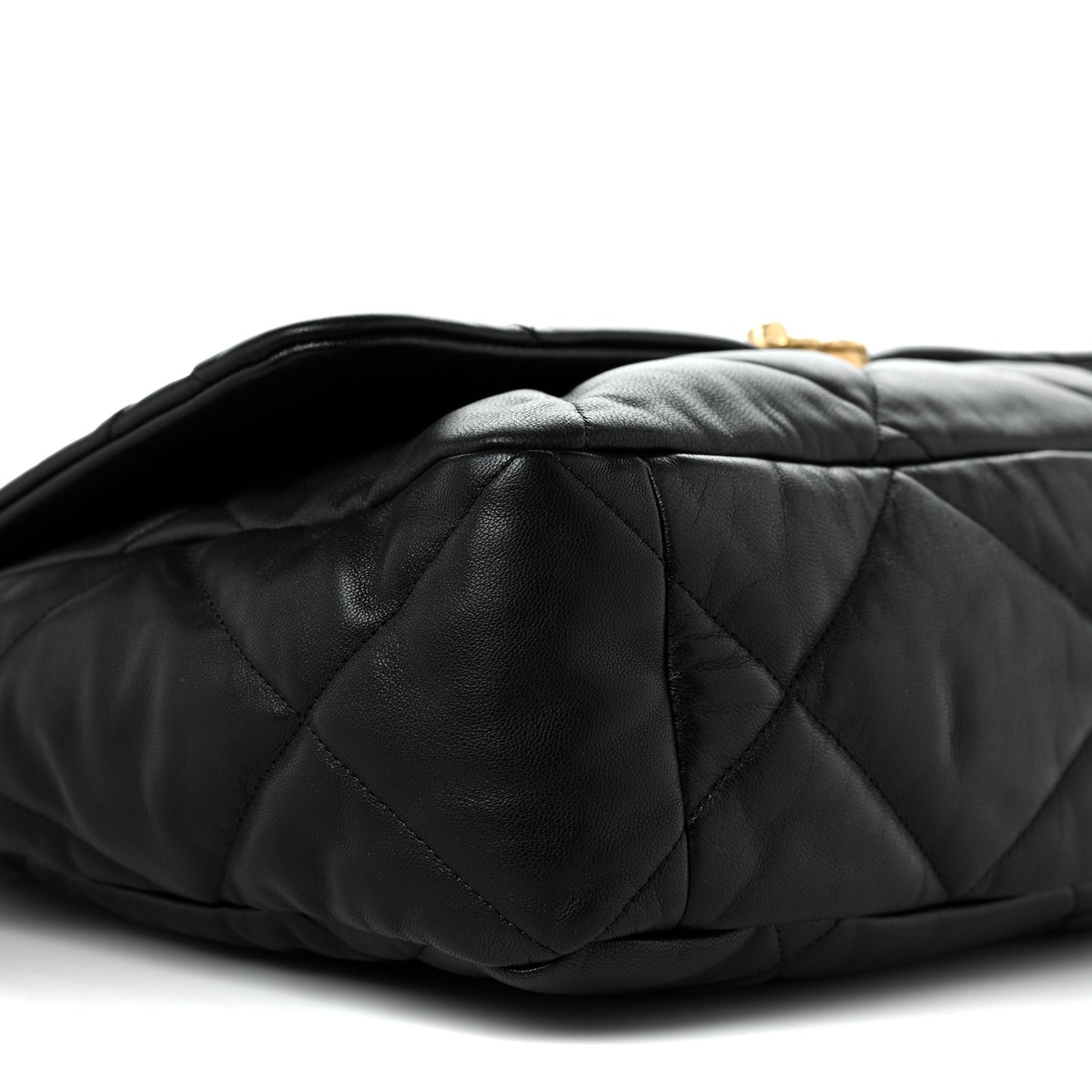 Goatskin Quilted Maxi Chanel 19 Flap Black