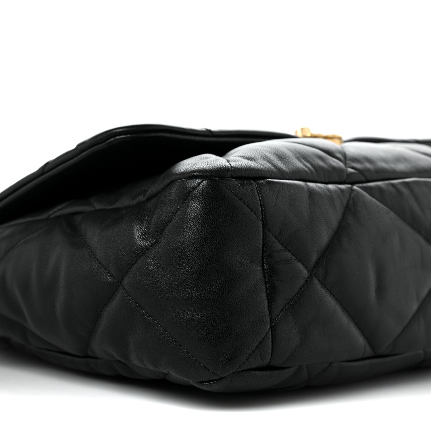Chanel Goatskin Quilted Maxi Chanel 19 Flap Black 7 of 8