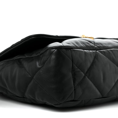 Chanel Goatskin Quilted Maxi Chanel 19 Flap Black 7 of 8