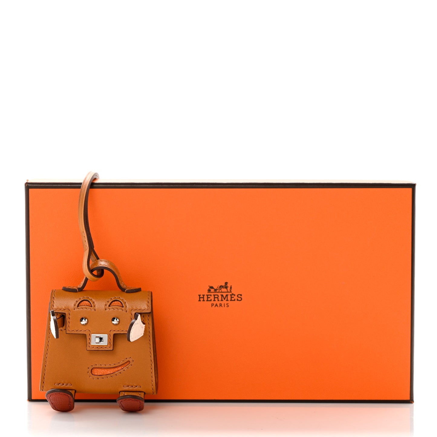 Tadelakt Chevre Mysore Kelly Quelle Idole Bag Charm Gold