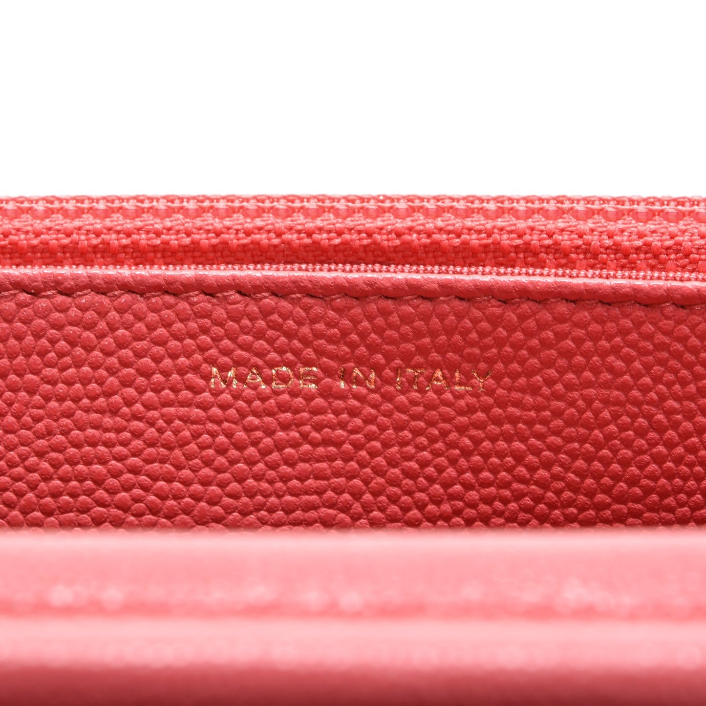 Caviar Quilted Wallet On Chain WOC Dark Pink