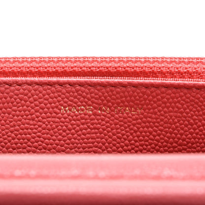 Chanel Caviar Quilted Wallet On Chain WOC Dark Pink 7 of 8