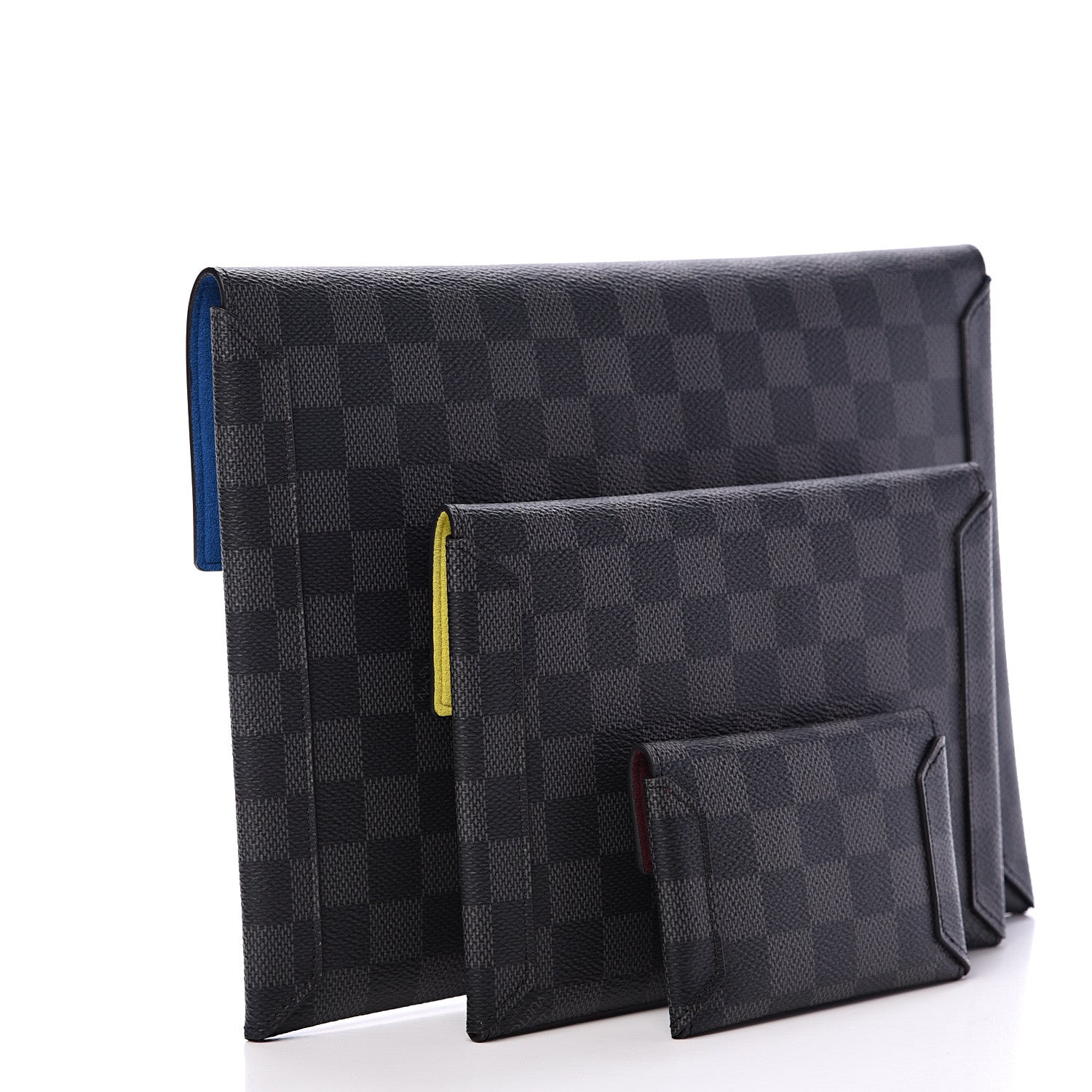 Louis Vuitton Damier Graphite Alpha Triple Pochette 3 of 11