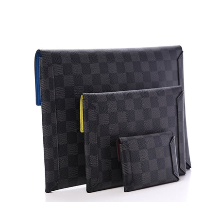 Louis Vuitton Damier Graphite Alpha Triple Pochette 3 of 11