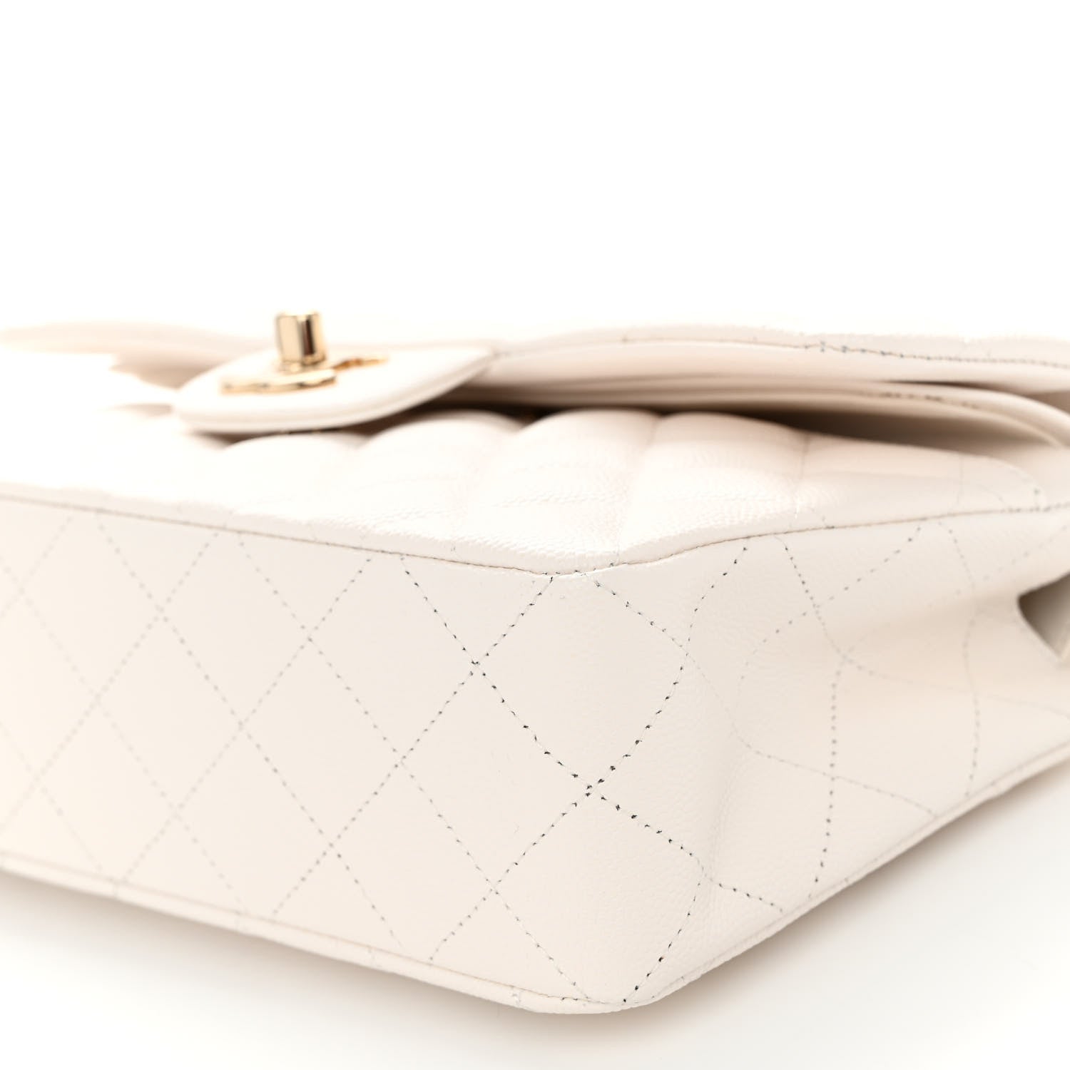 Chanel Caviar Quilted Small Double Flap White 10 of 11