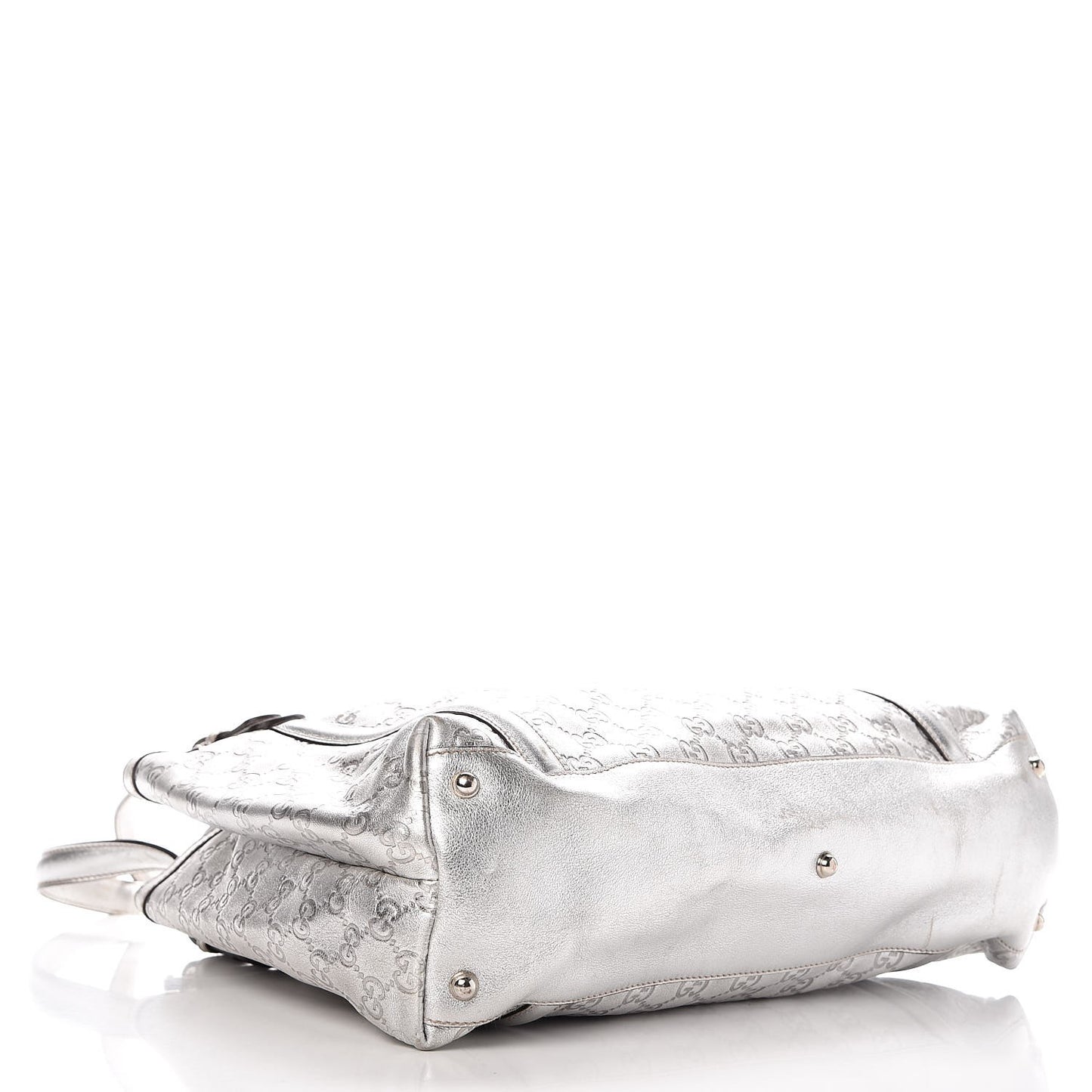 Guccissima Medium Britt Tote Silver