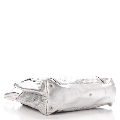 Gucci Guccissima Medium Britt Tote Silver 4 of 17
