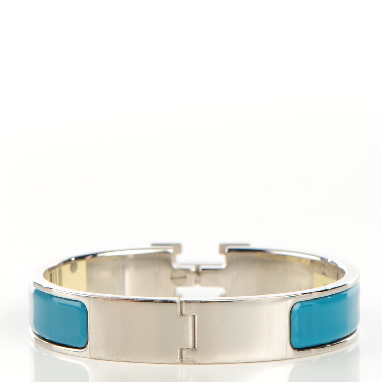 Enamel Narrow Clic Clac H Bracelet PM Bleu Indien
