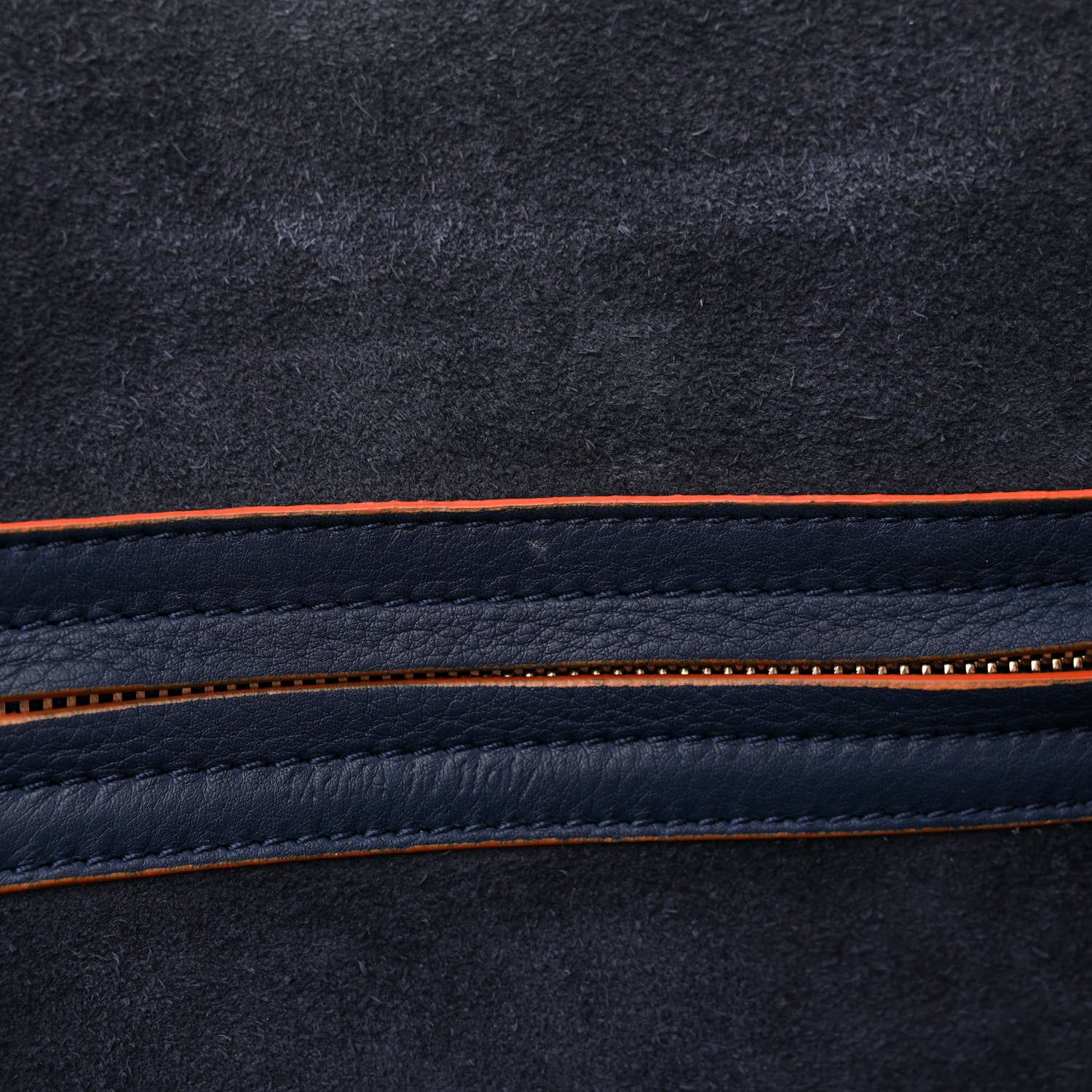 Celine Supple Calfskin Large Phantom Luggage Navy Blue Orange 11 of 17