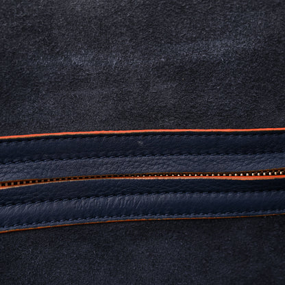 Celine Supple Calfskin Large Phantom Luggage Navy Blue Orange 11 of 17
