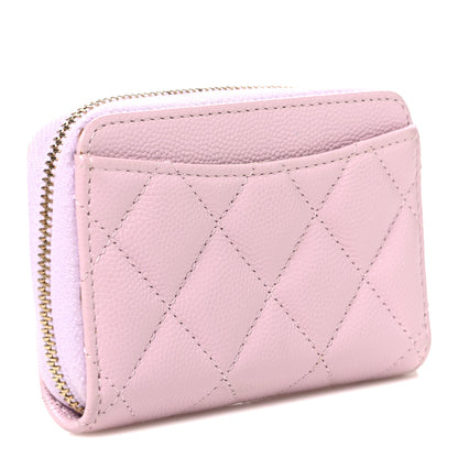 Chanel Caviar Quilted Zip Coin Purse Light Pink 3 of 7