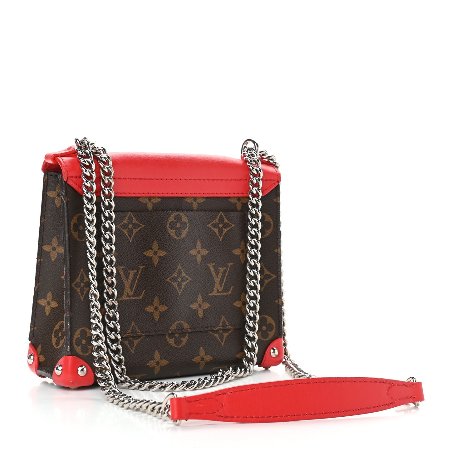 Monogram Tribal Mask Chain PM Rouge