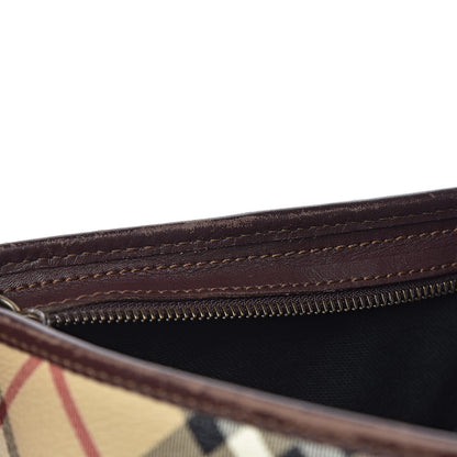 Burberry Haymarket Check Studded Tote Bag Chocolate 8 of 23