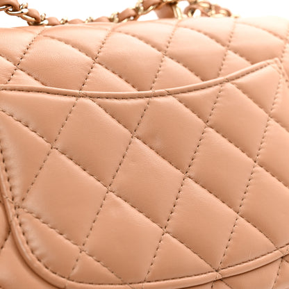 Chanel Lambskin Quilted Mini Top Handle Rectangular Flap Beige 11 of 12