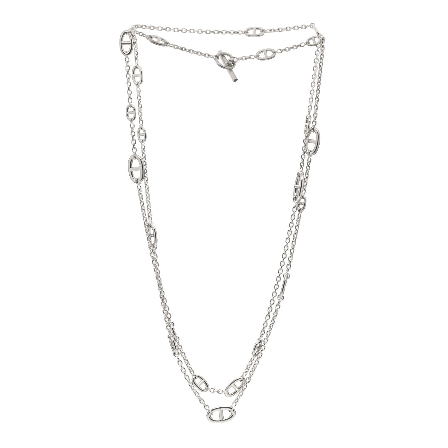 Hermes Sterling Silver Farandole Necklace 160 2 of 3