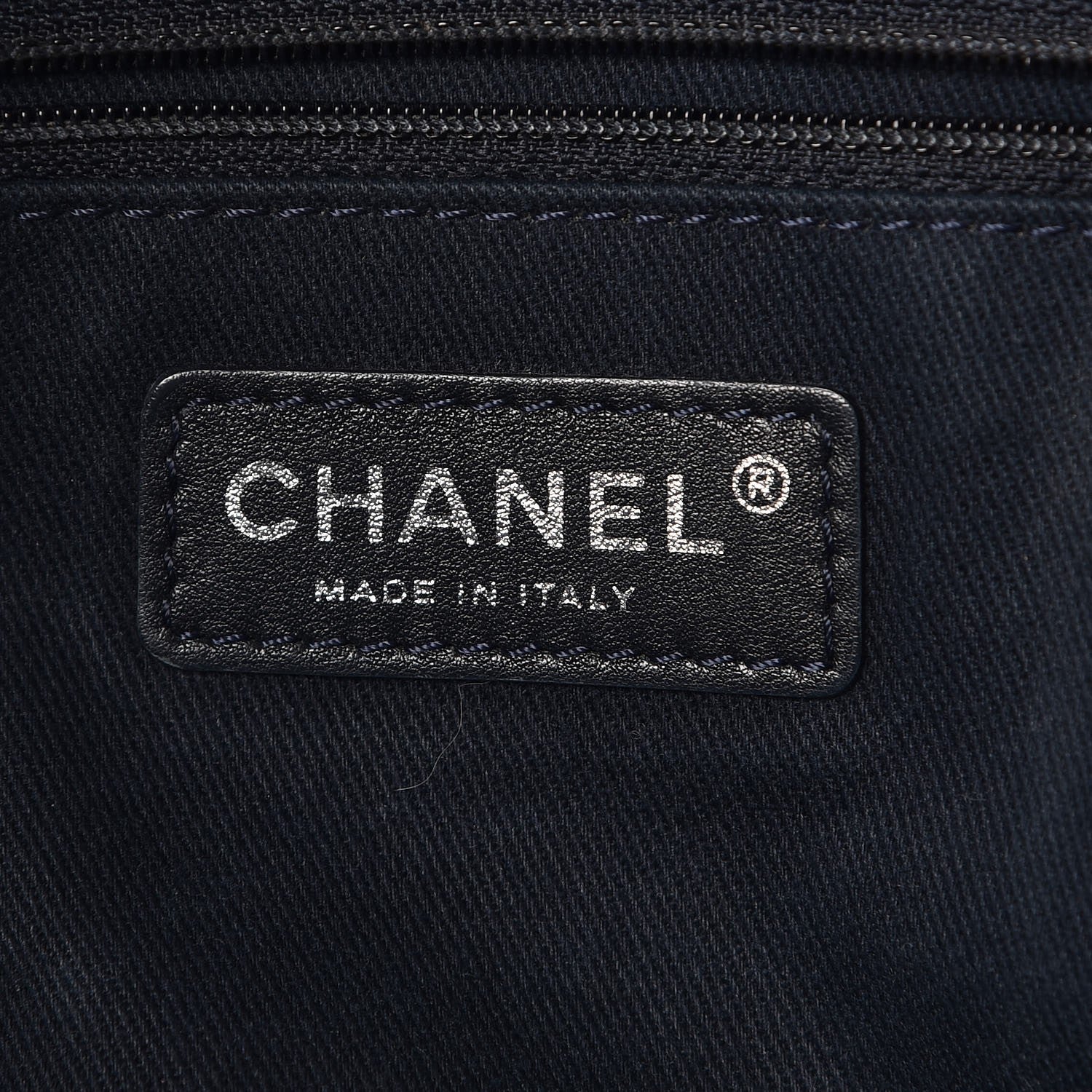 Chanel Canvas Small Deauville Tote Dark Blue 6 of 11