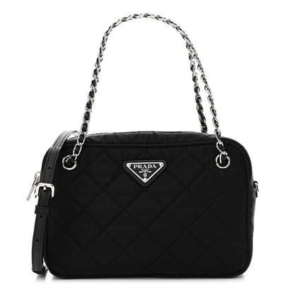Prada Nylon Tessuto Impuntu Quilted Bandoliera Crossbody Bag Black 1 of 13