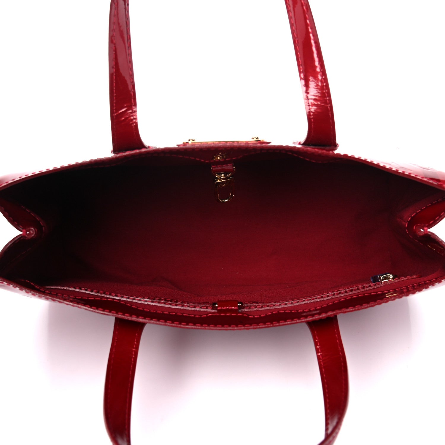 Louis Vuitton Vernis Rayures Wilshire PM Pomme D'Amour 5 of 9