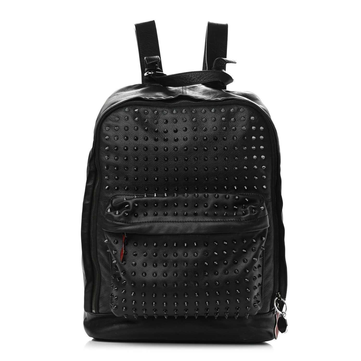 Christian Louboutin Calfskin Spiked Backpack Black 1 of 10