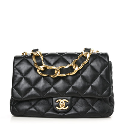 Chanel Lambskin Quilted Large CC Funky Town Flap Black 1 of 10