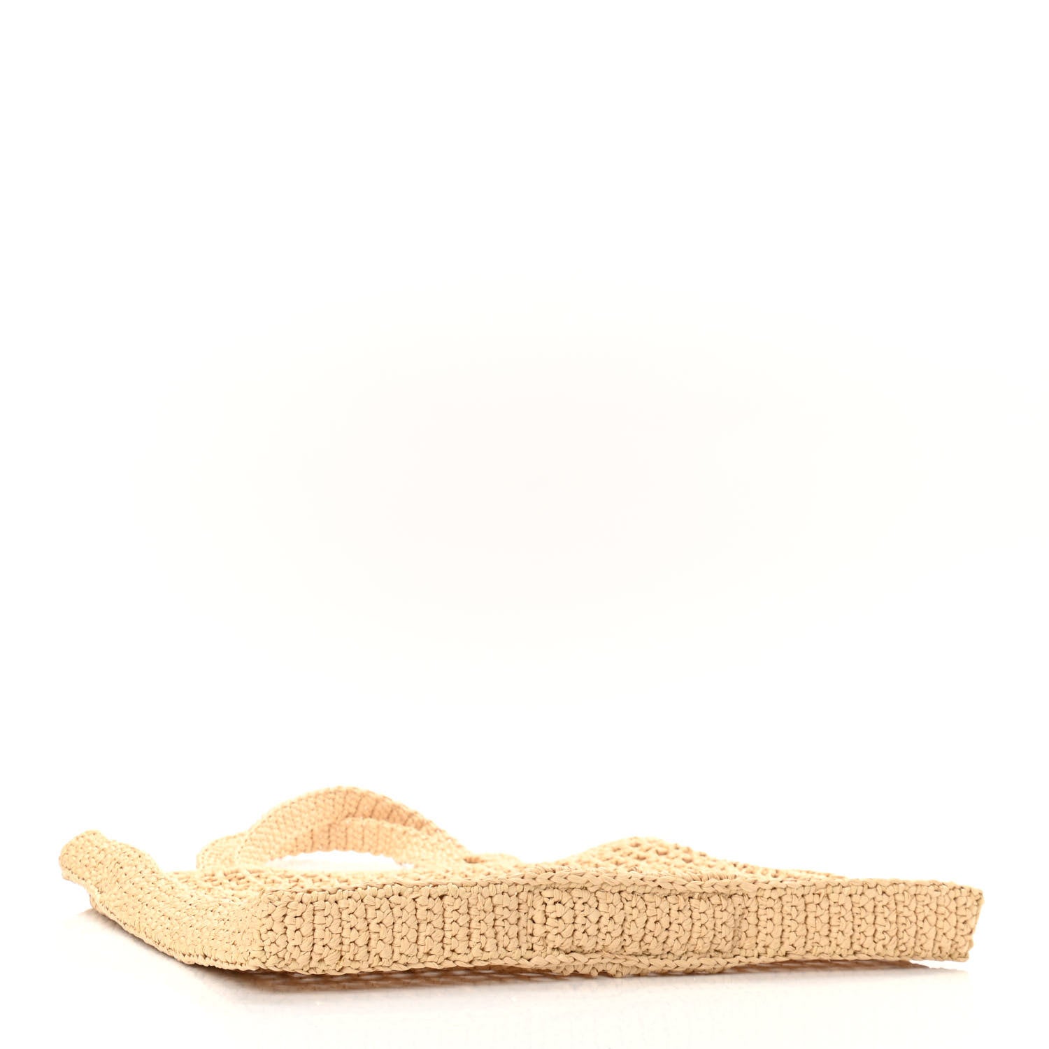Prada Yarn Raffia Effect Crochet Logo Embroidered Tote Bag Naturale 4 of 10