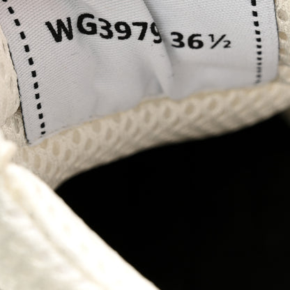Chanel Fabric Laminated Calfskin Stretch CC Sneakers 36.5 White Silver 8 of 12