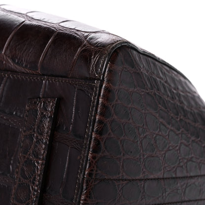 Givenchy Calfskin Crocodile Embossed 3D Stud Medium Antigona Brown 9 of 12