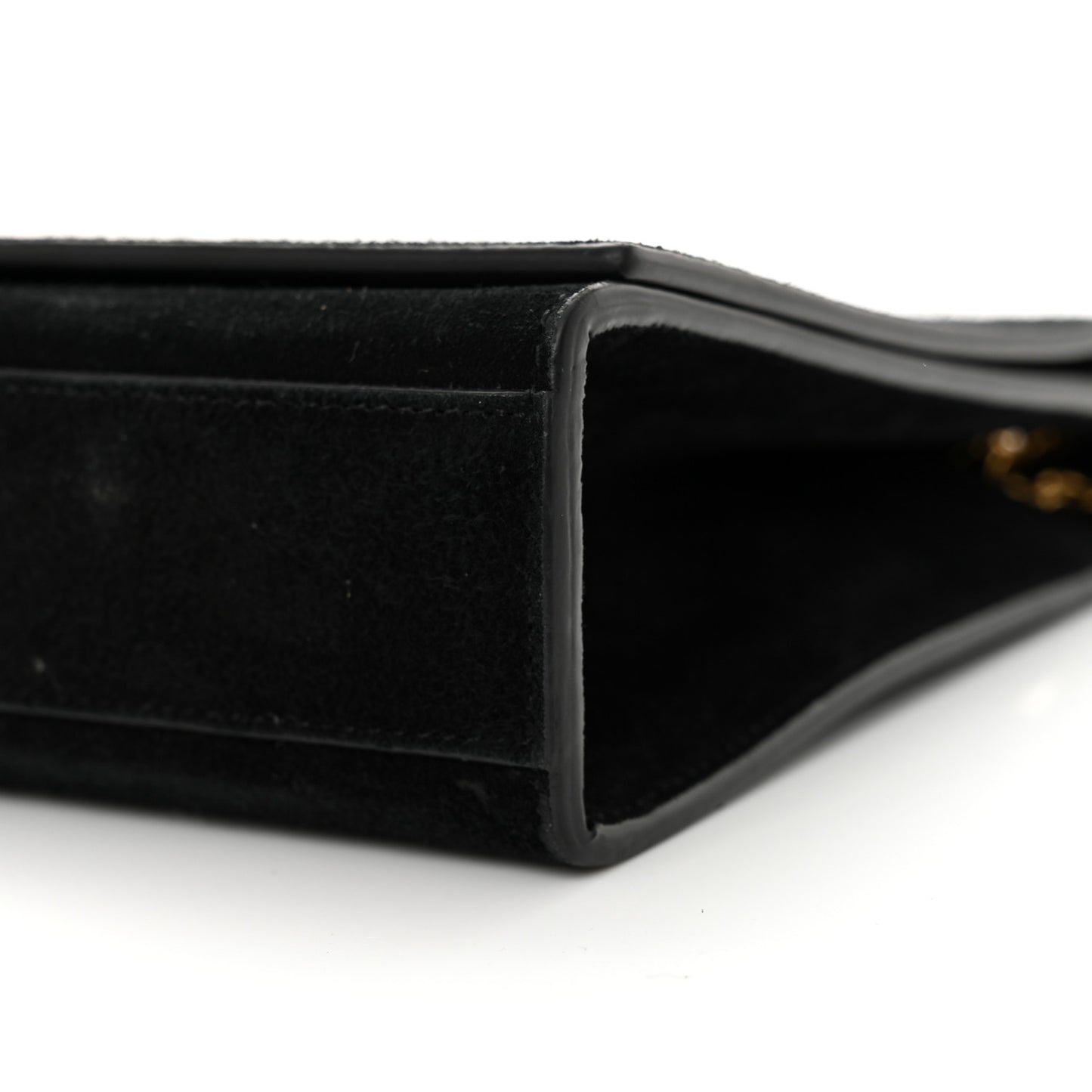 Suede Medium Classic Monogram Kate Satchel Black