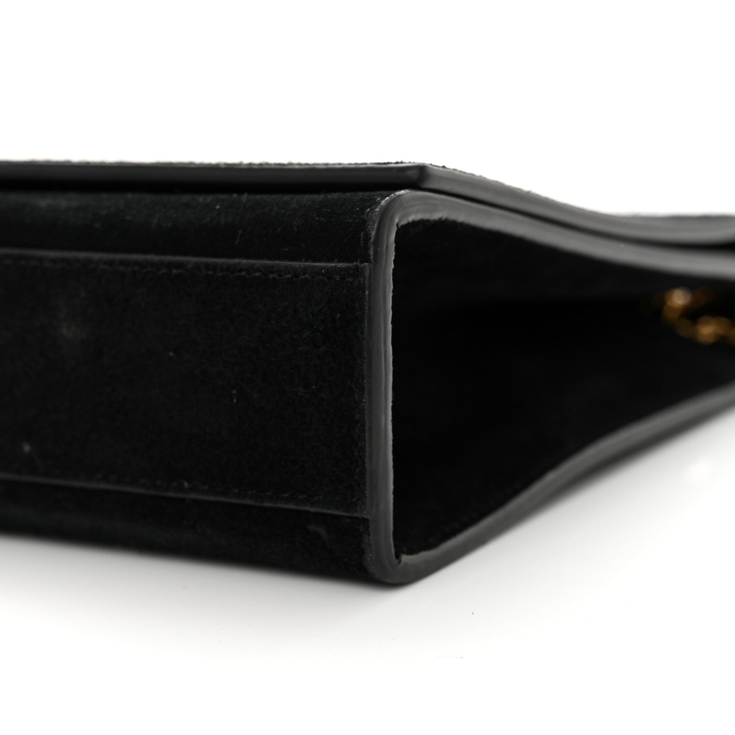 Saint Laurent Suede Medium Classic Monogram Kate Satchel Black 10 of 10