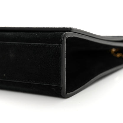 Saint Laurent Suede Medium Classic Monogram Kate Satchel Black 10 of 10