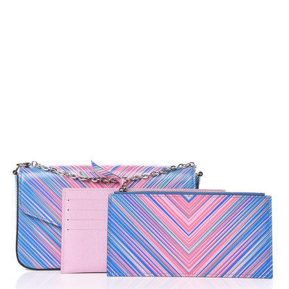 Louis Vuitton Epi Tropical Pochette Felicie Blue Rose 3 of 12