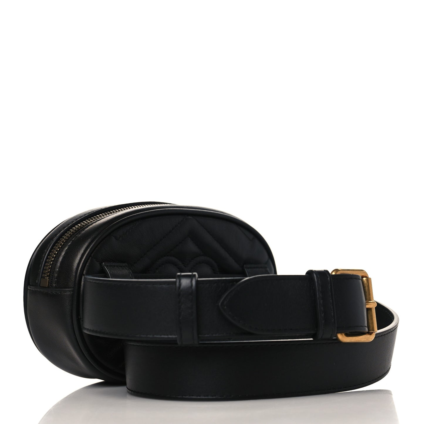 Calfskin Matelasse GG Marmont Belt Bag 85 34 Black