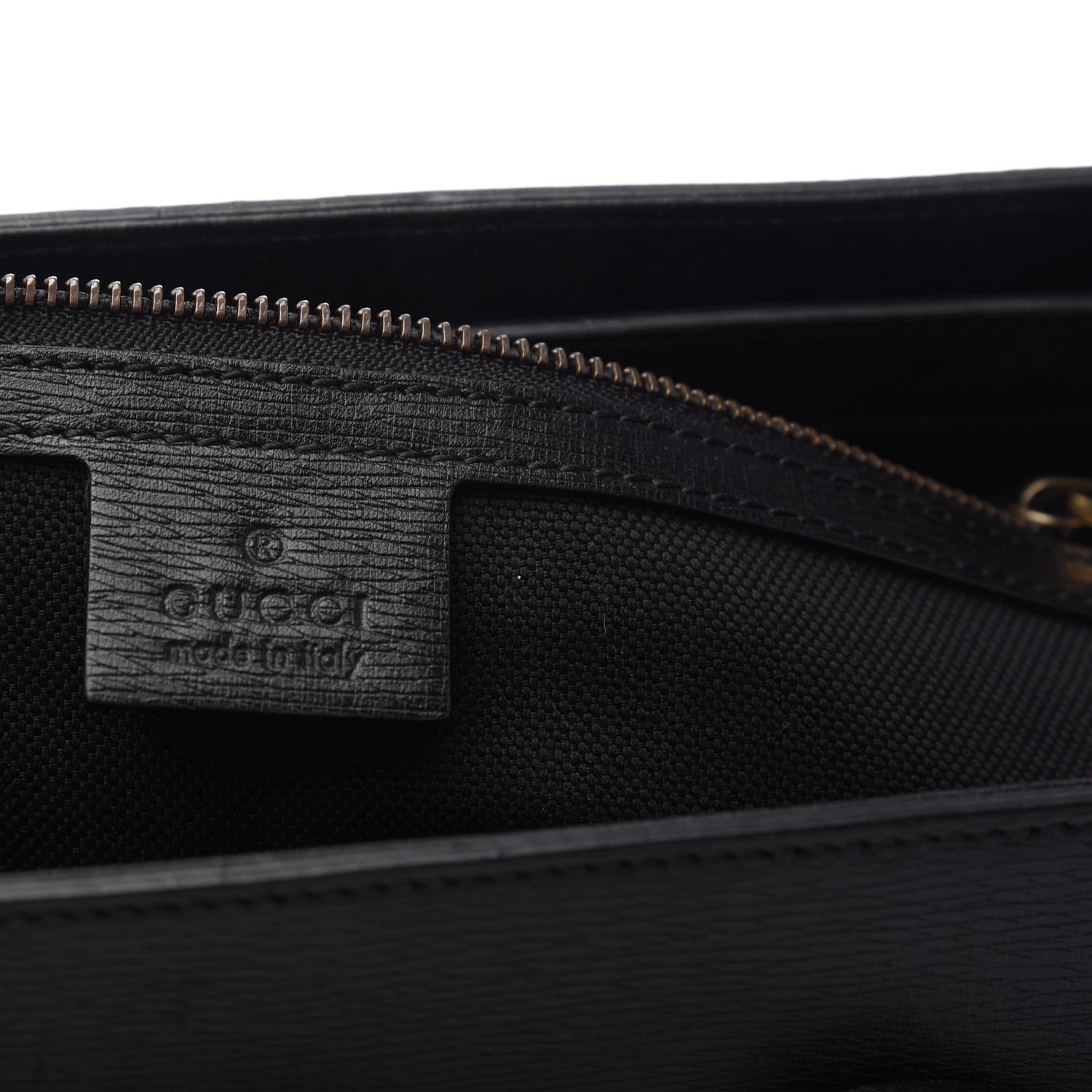 Gucci Textured Calfskin Large Bright Bit Tote Black 6 of 9