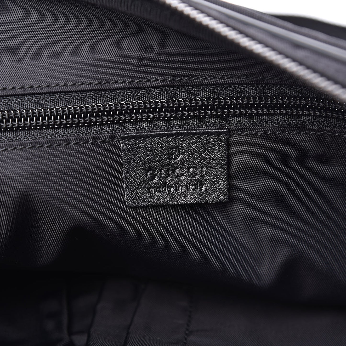 Guccissima Nylon Shoulder Bag Black