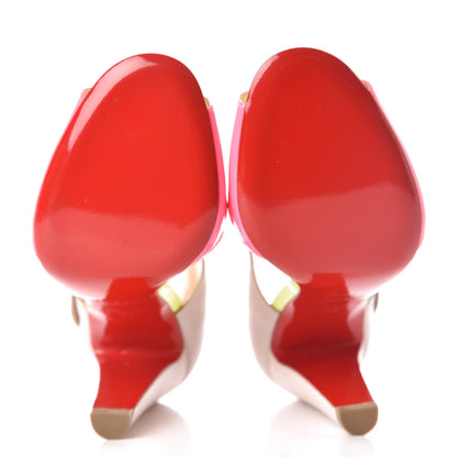Christian Louboutin Patent Trezotro 100 Sandals 35 Shocking Pink 5 of 7